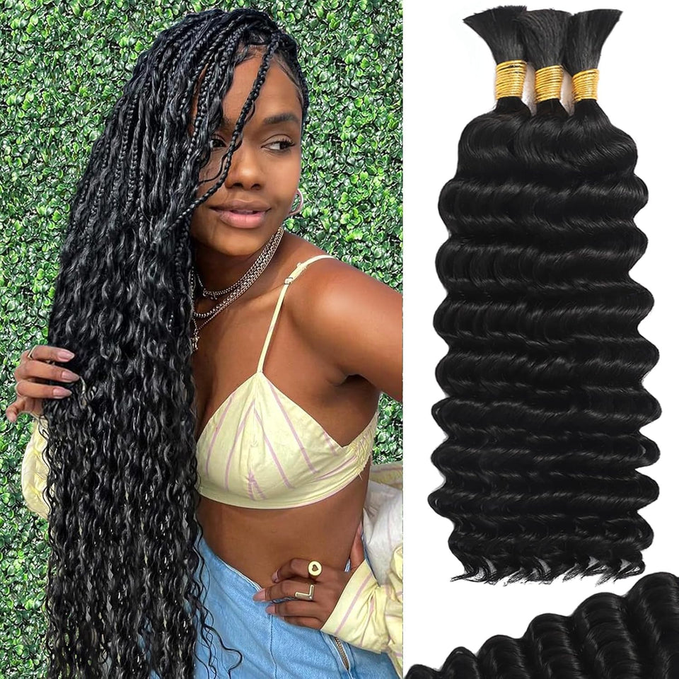 MOTFIN pack front view showing three bundled curly braiding hair with product benefits