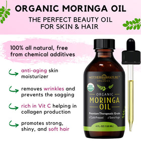 Mother Nature Organics bottle on bathroom vanity in lifestyle scene for daily ritual benefit
