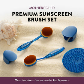 MotherCould blue chrome metal handle detail built for durability and travel