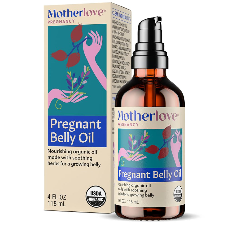 Motherlove front bottle view showing label and organic claim for reassurance