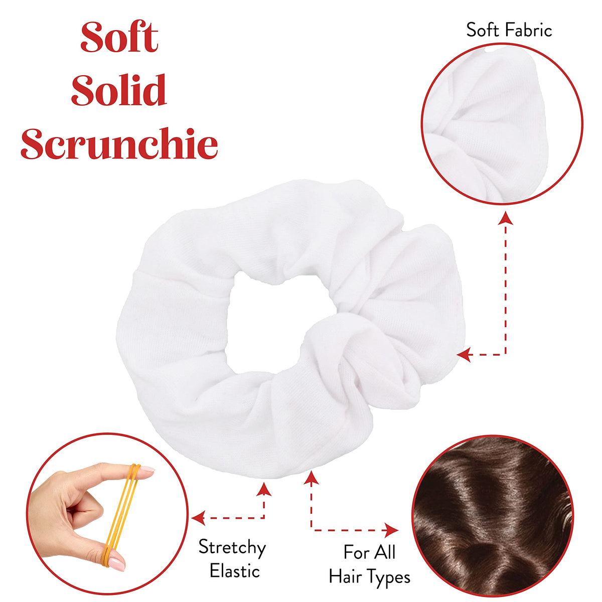 Motique Accessories scrunchie styled in a ponytail demonstrating secure, crease-free hold