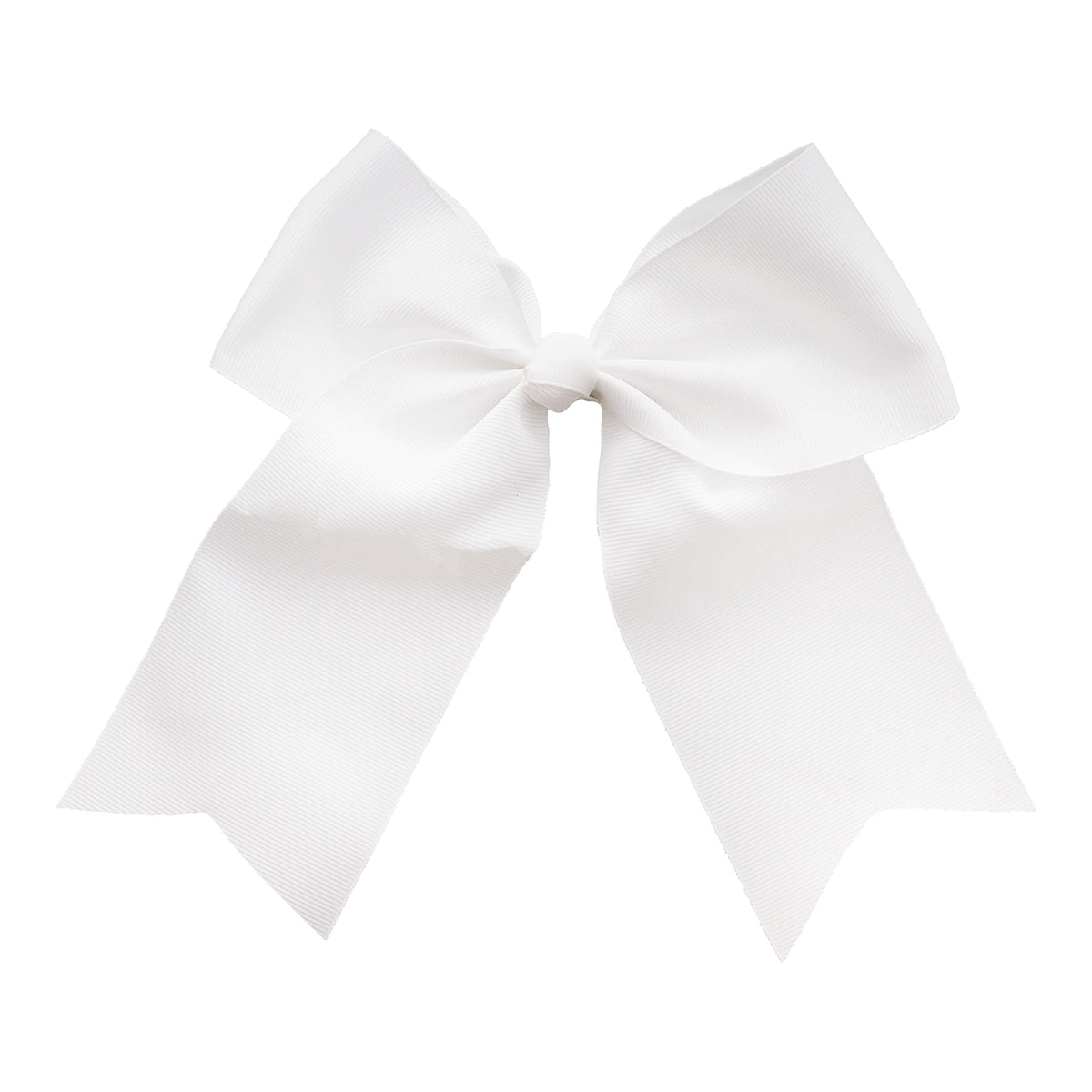 Motique Accessories jumbo white bow front view showing elegant statement and easy styling