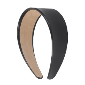 Motique Accessories black headband front view shows sleek finish and polished look