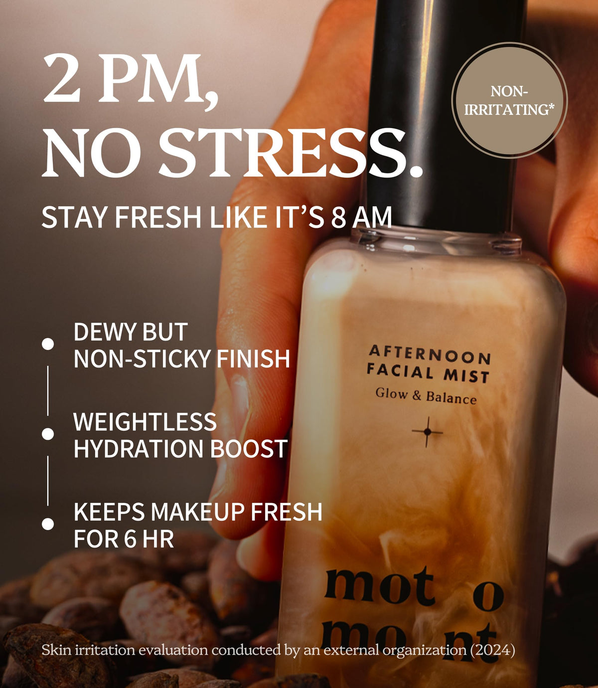 motomont texture dispense cream-to-essence drop illustrating lightweight hydration