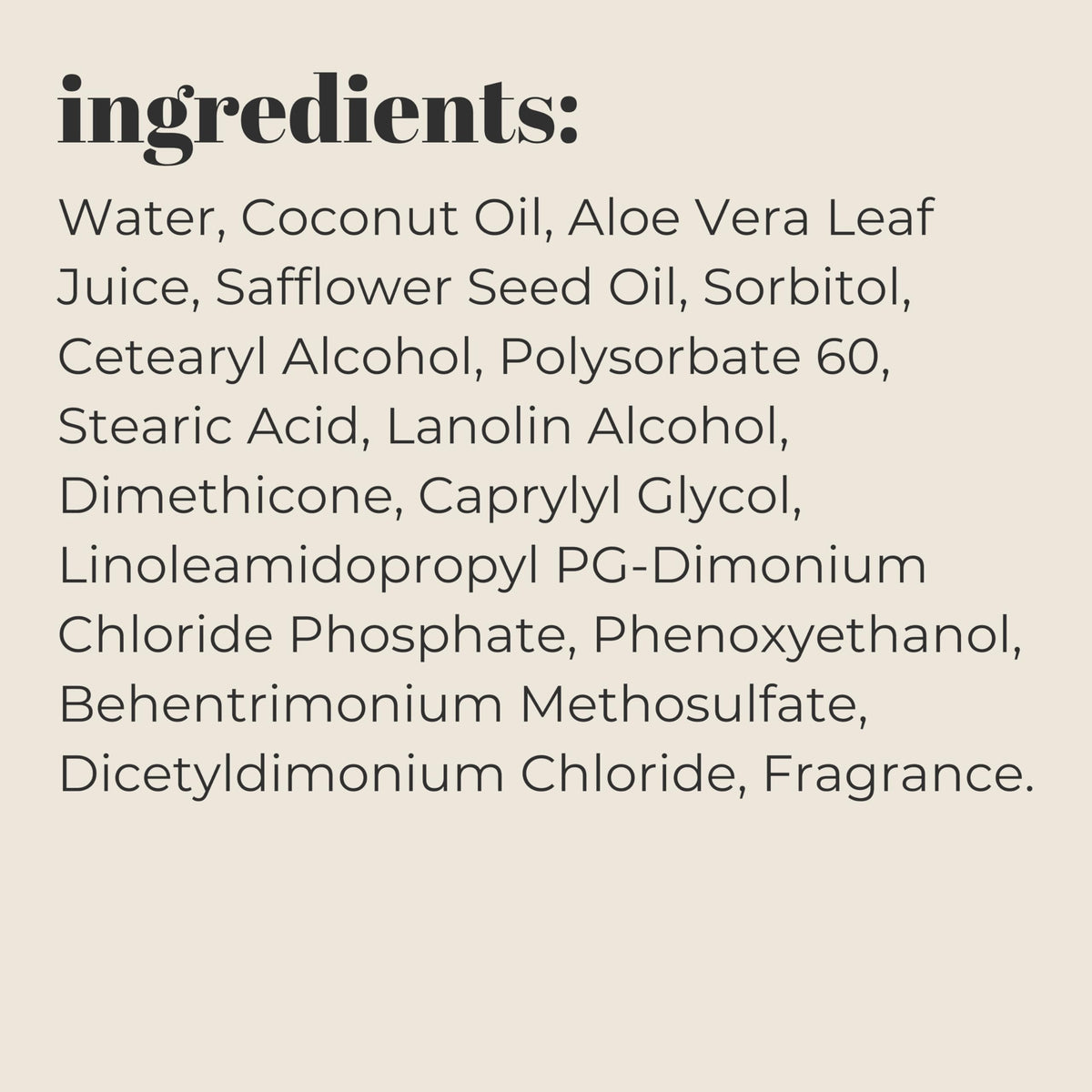 Mountain Ocean coconut and aloe ingredients displayed to emphasize soothing hydration
