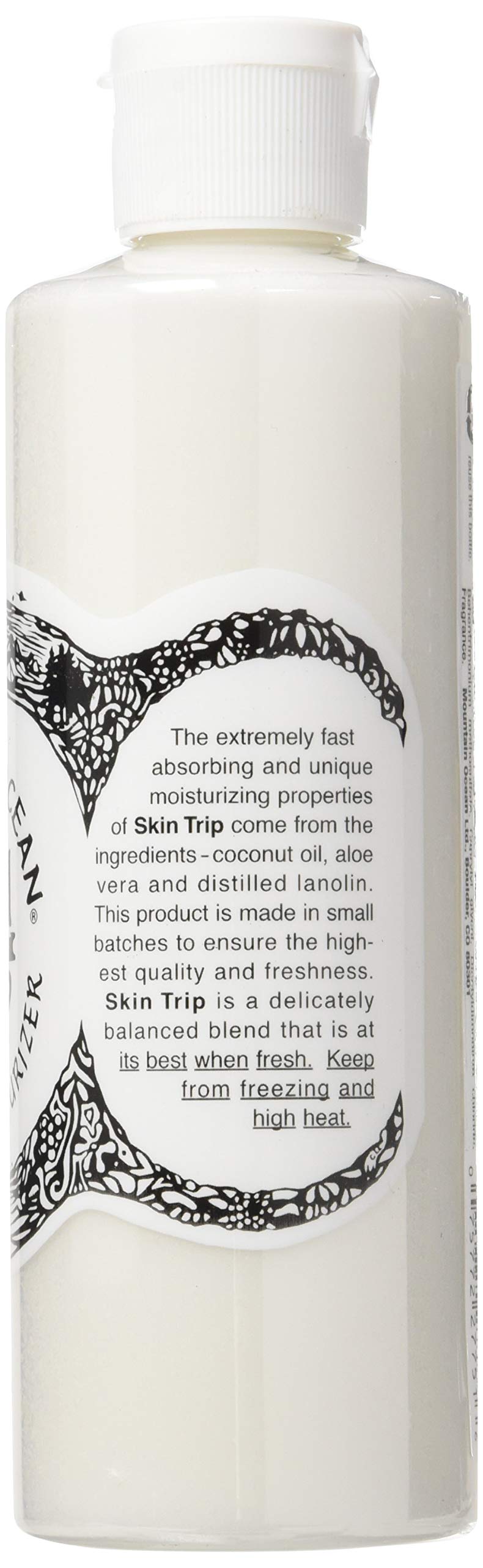 Mountain Ocean close-up of lotion texture demonstrating fast-absorbing creamy finish