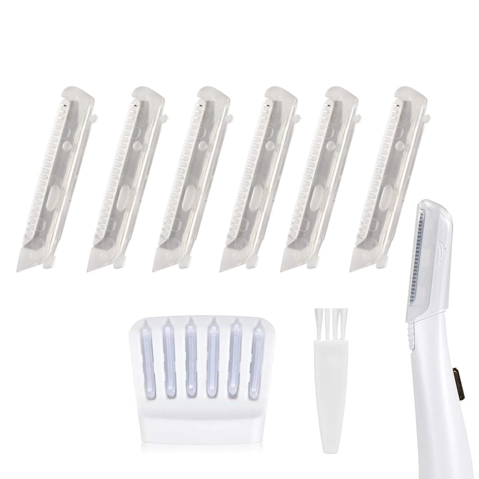 MOVELOVE front packaging showing six compatible replacement heads and accessories for tidy storage