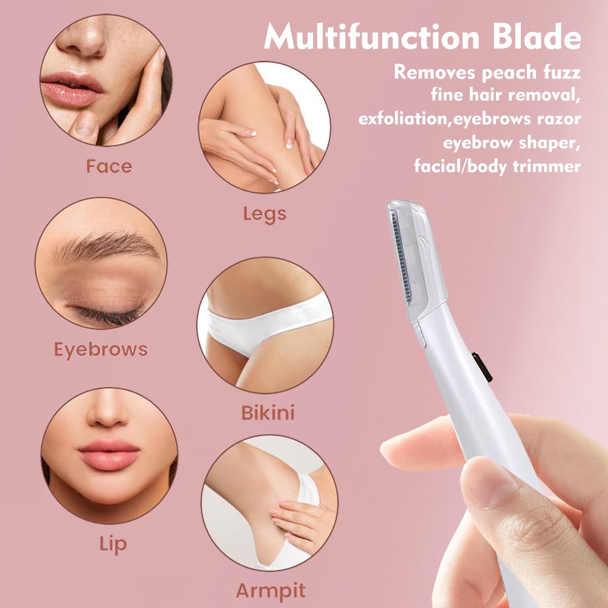 MOVELOVE replacement head mounted on dermaplane device showing easy snap-on installation