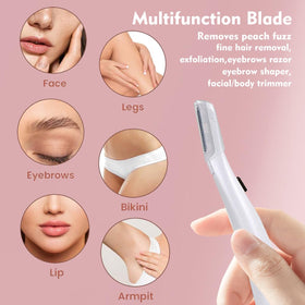MOVELOVE replacement head mounted on dermaplane device showing easy snap-on installation