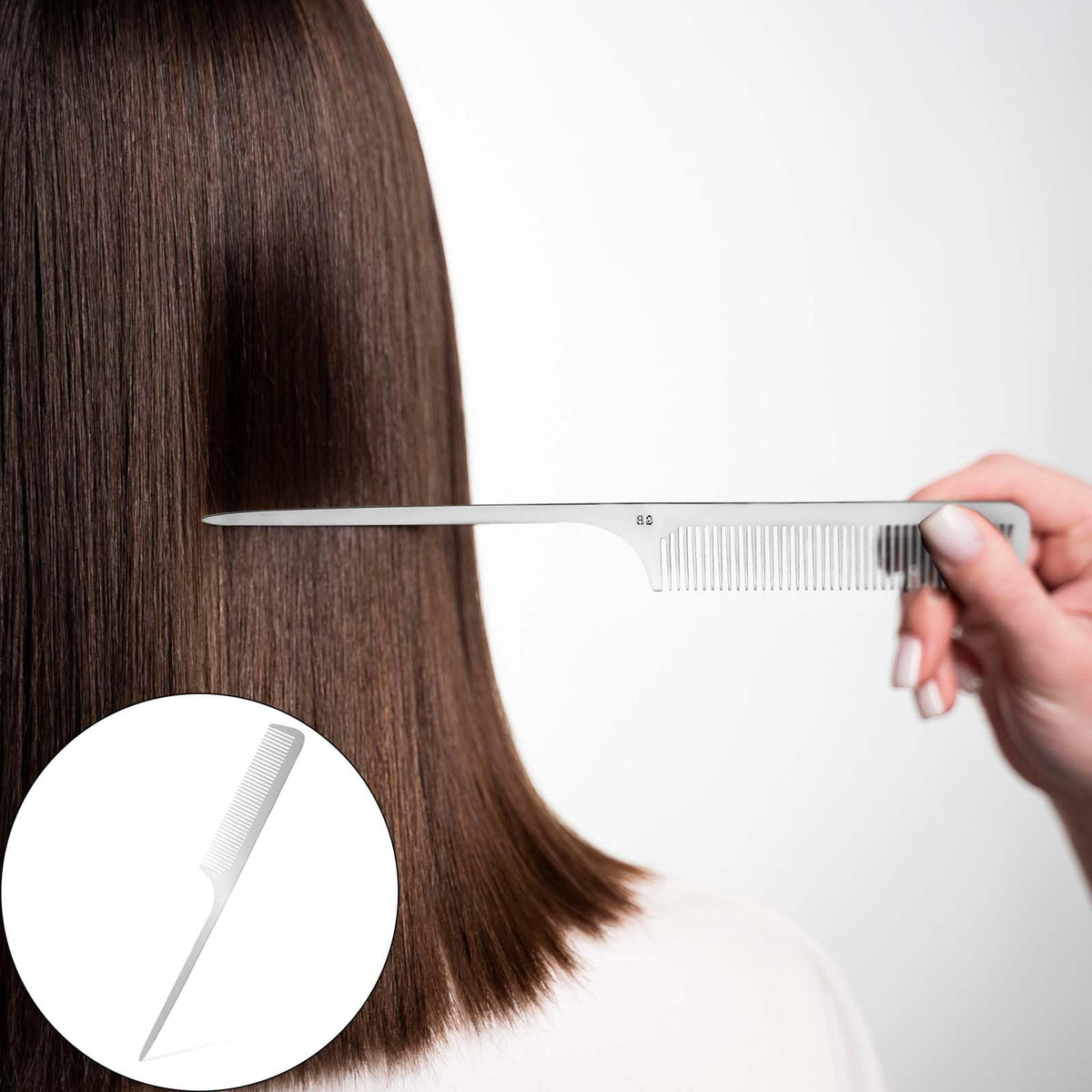 Mozeat Lens flat-top comb profile demonstrating even tooth spacing for clean cutting lines