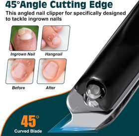 MPKDZNE angled eagle beak clipper detail for precise ingrown trimming