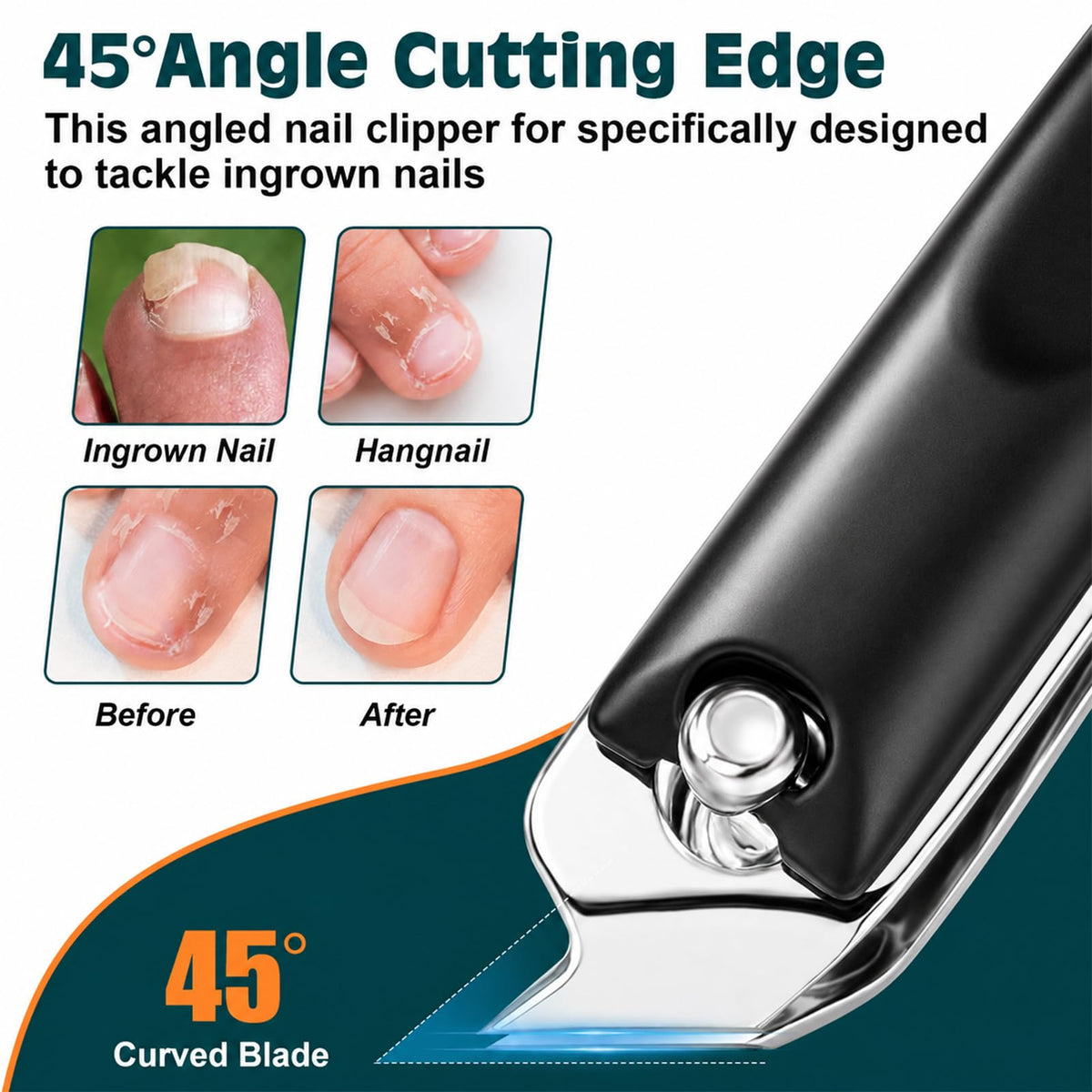 MPKDZNE detail of angled eagle beak ingrown clipper showing precision access