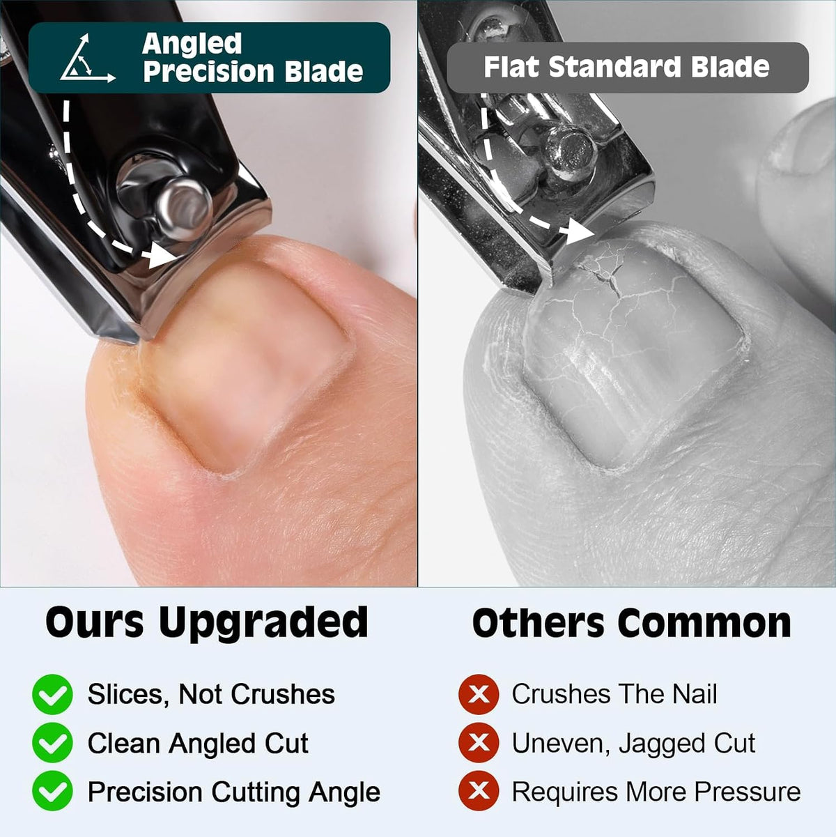 MPKDZNE usage on toenail demonstration showing accurate cutting and control