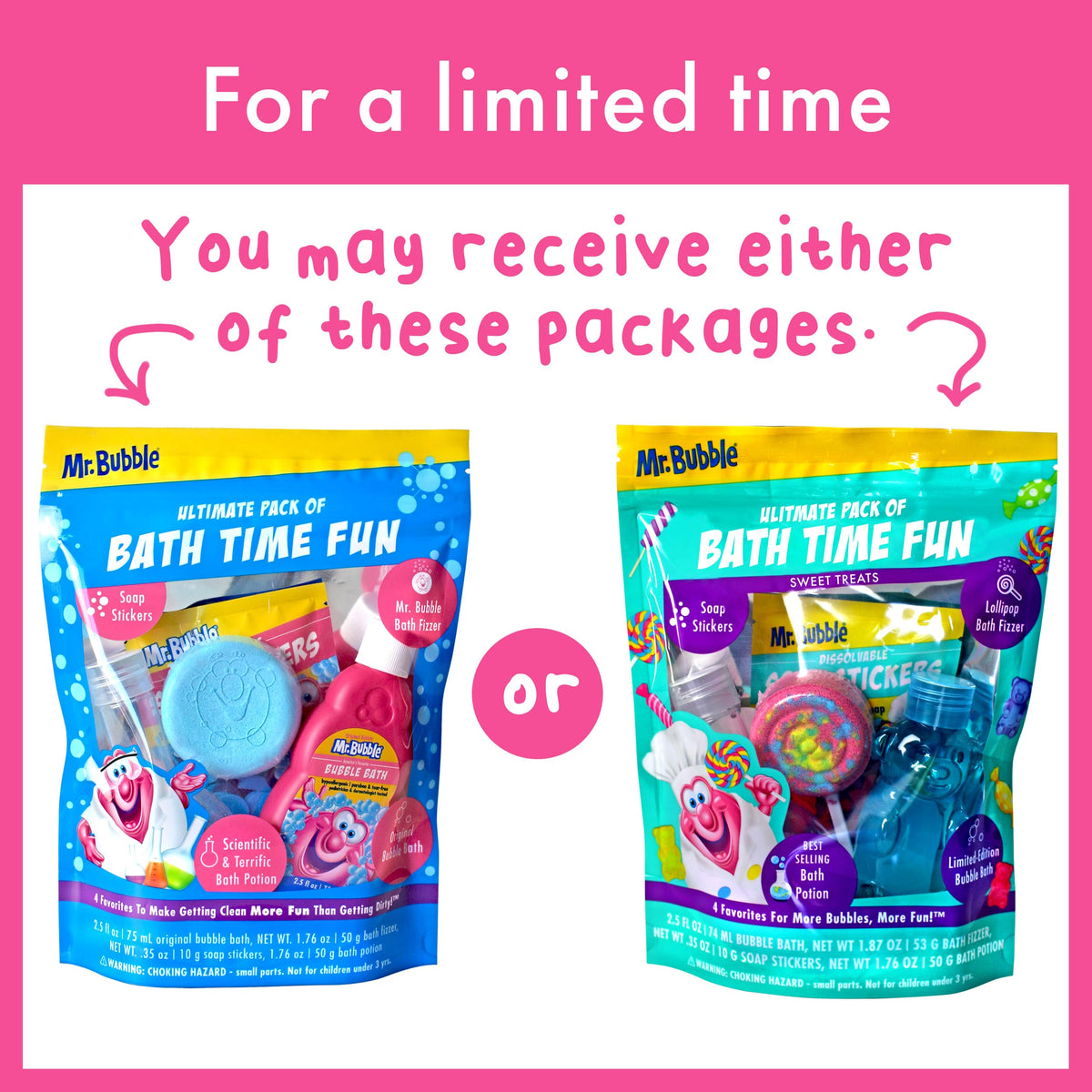 Mr. Bubble bath bomb close-up fizzing with vibrant color release benefits