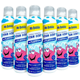 Mr. Bubble front packaging showing label and 8 oz bottle, gentle cleansing visible