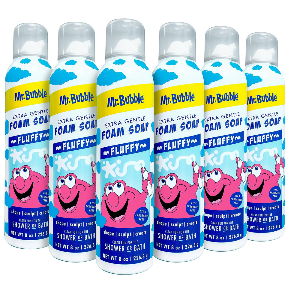 Mr. Bubble front packaging showing label and 8 oz bottle, gentle cleansing visible