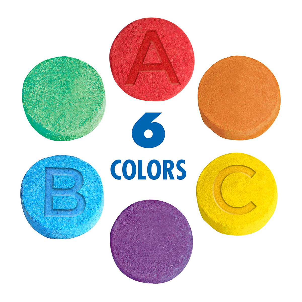 Mr. Bubble tablet stamped with letter A for early learning and recognition