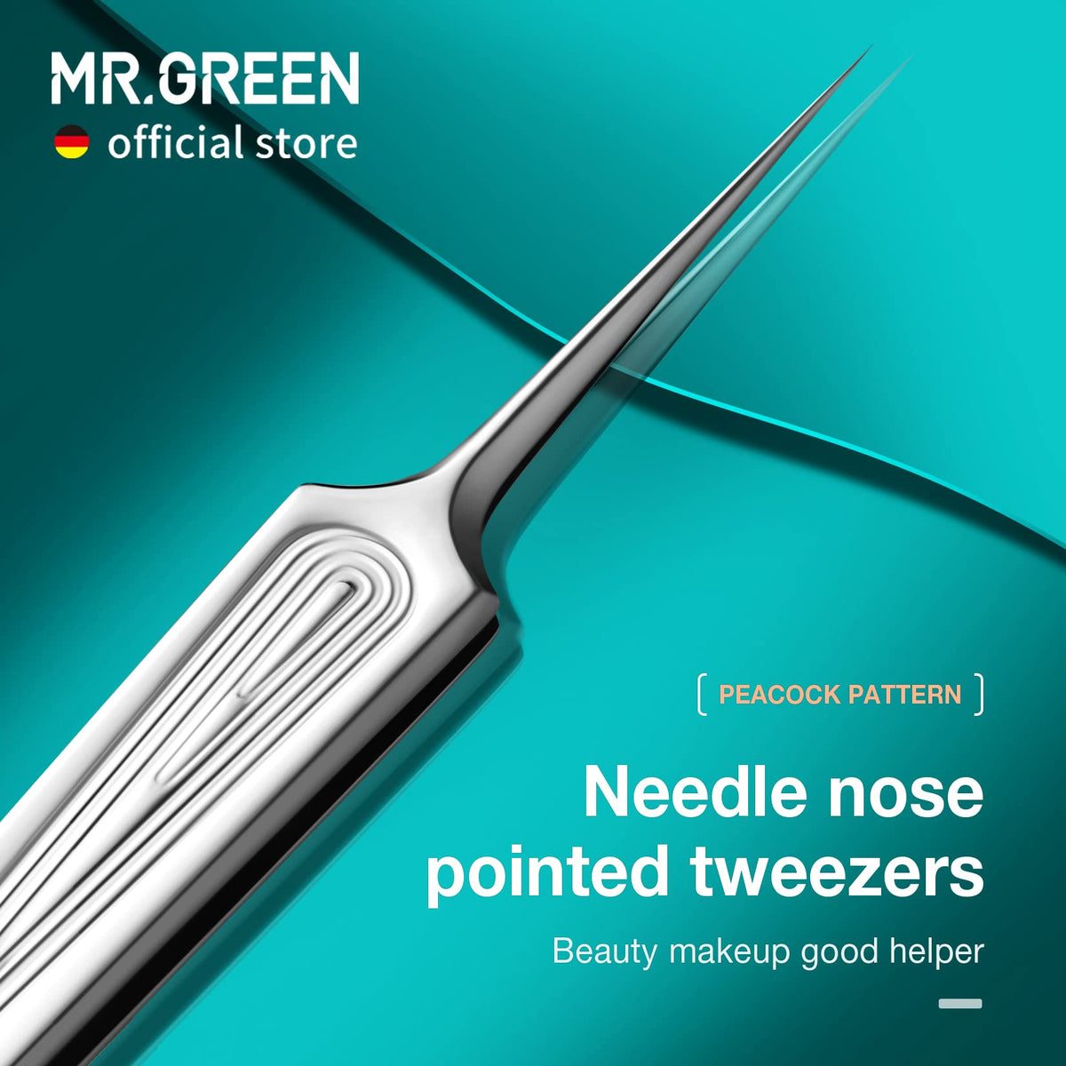 MR.GREEN close-up pointed tips alignment for accurate hair and splinter removal benefit