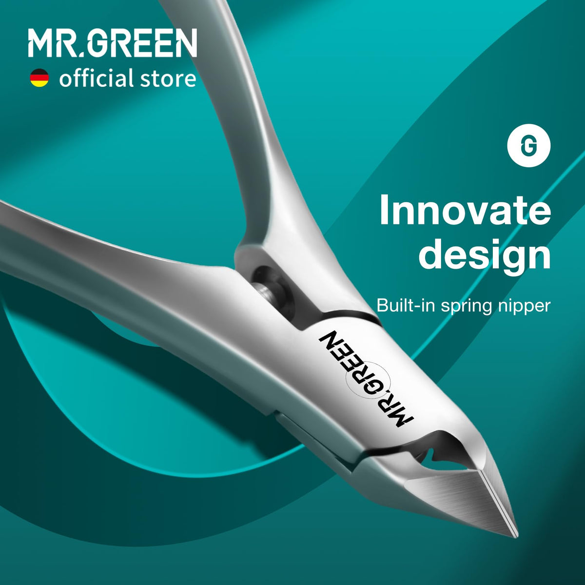 MR.GREEN close-up of sharpened German Seiko blade edge for long-lasting precision