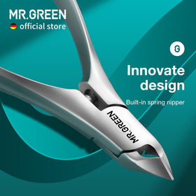 MR.GREEN close-up of sharpened German Seiko blade edge for long-lasting precision