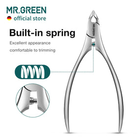 MR.GREEN textured ergonomic handle detail providing comfortable non-slip grip