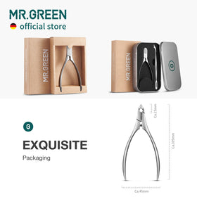 MR.GREEN boxed packaging displayed in a bathroom setting conveying ready-to-use convenience