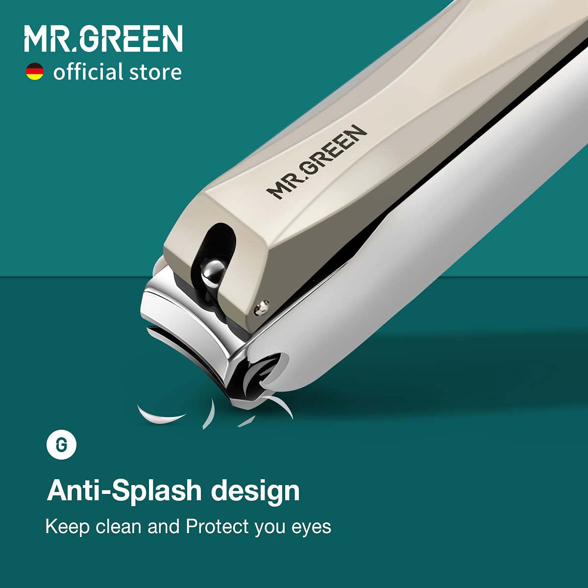 MR.GREEN detachable catcher detail for easy cleaning and tidy trimming