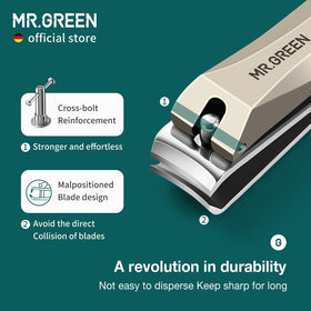 MR.GREEN fish-scale nail file on base for smooth edge finishing