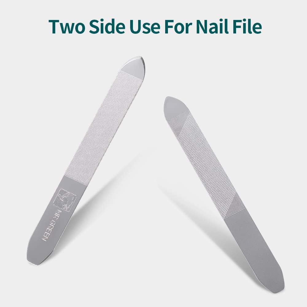 MR.GREEN glass nail file detail showing smooth texture for splinter-free finishing