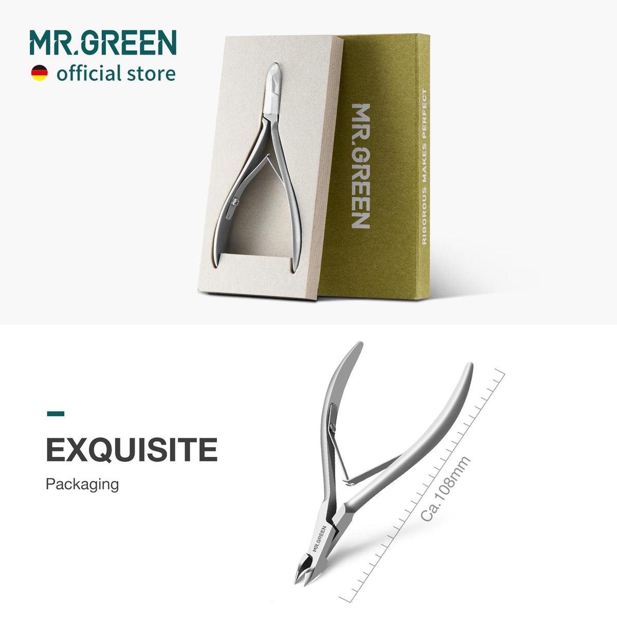 MR.GREEN in manicure setup showing tool ready for professional-looking nail care