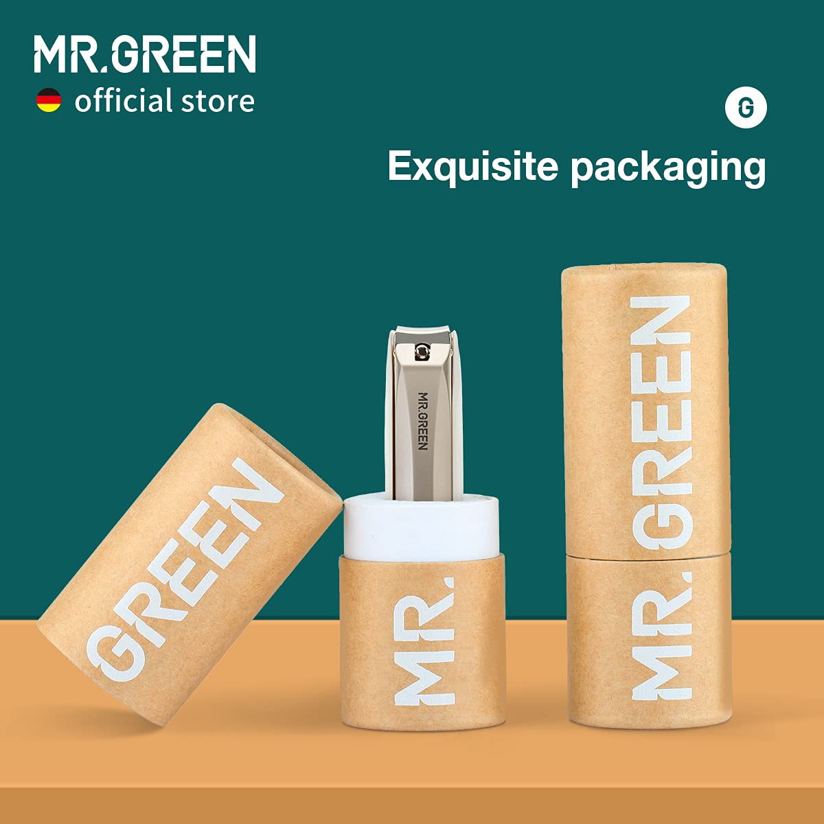 MR.GREEN size comparison next to coin to show compact travel-friendly scale