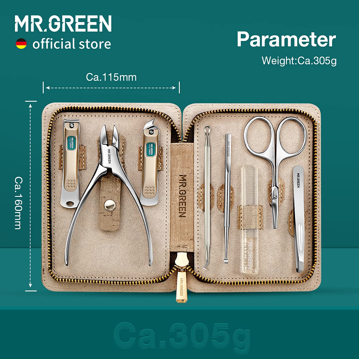 MR.GREEN trimming a toenail showing practical portability and precise control