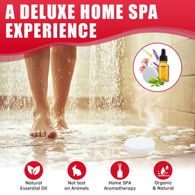 MR MIRYE shower steamer in use releasing steam for relaxing showers