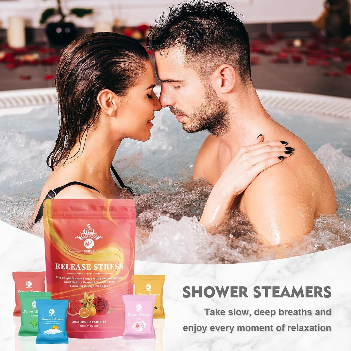 MR MIRYE five scents arranged to show variety and mood-lifting options