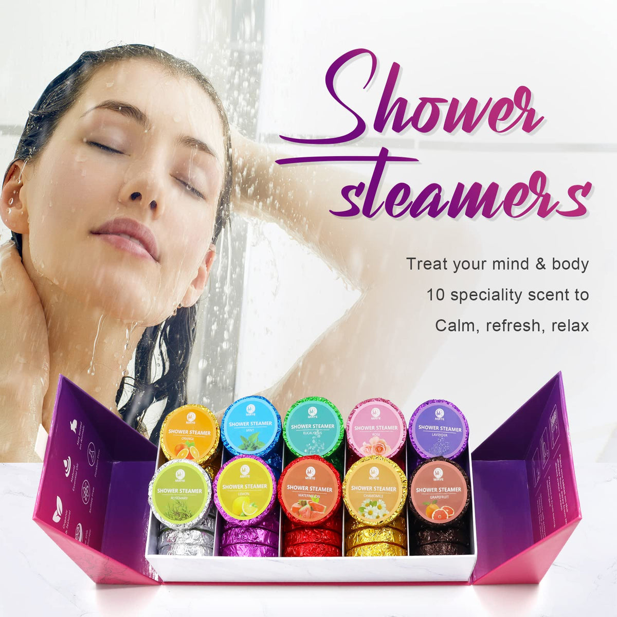 MR MIRYE close-up of a single steamer highlighting texture and scent strength