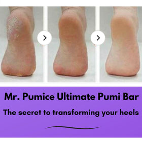 Mr. Pumice bar in hand demonstrating size and ergonomic grip for comfortable use