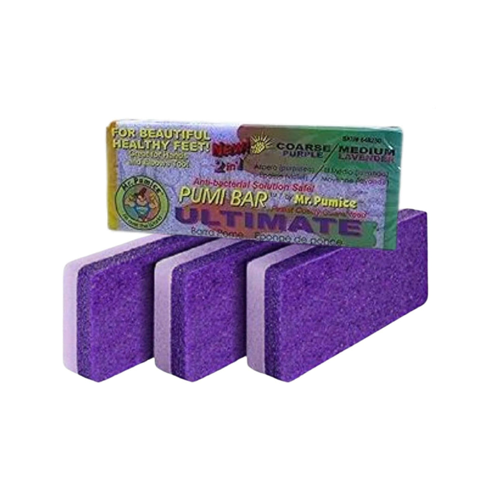 Mr. Pumice pack front showing four PUMI Bars and clear labeling for easy selection