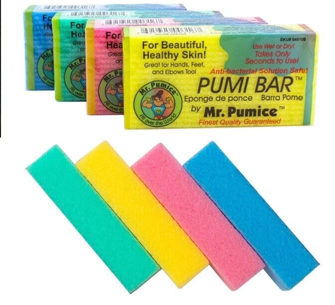 Mr. Pumice being rinsed under water for quick sanitary cleaning