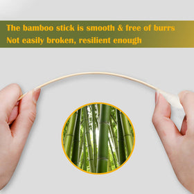MRCMUCEZ bamboo stick close-up showing sturdy natural handle for control
