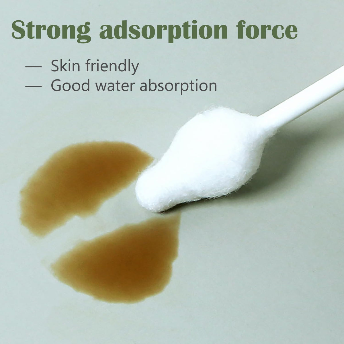 MRCMUCEZ swab removing makeup demonstrating absorbency and precision