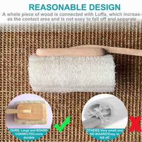 Mr.Cui'shop loofah close-up texture highlighting natural fibers and effective scrubbing