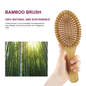 MRD detailed shot of bristles and air cushion hole for gentler detangling