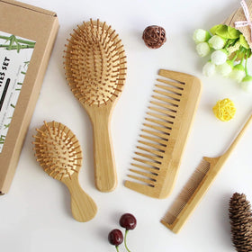MRD combs detangling wet hair to ease knots and reduce pull