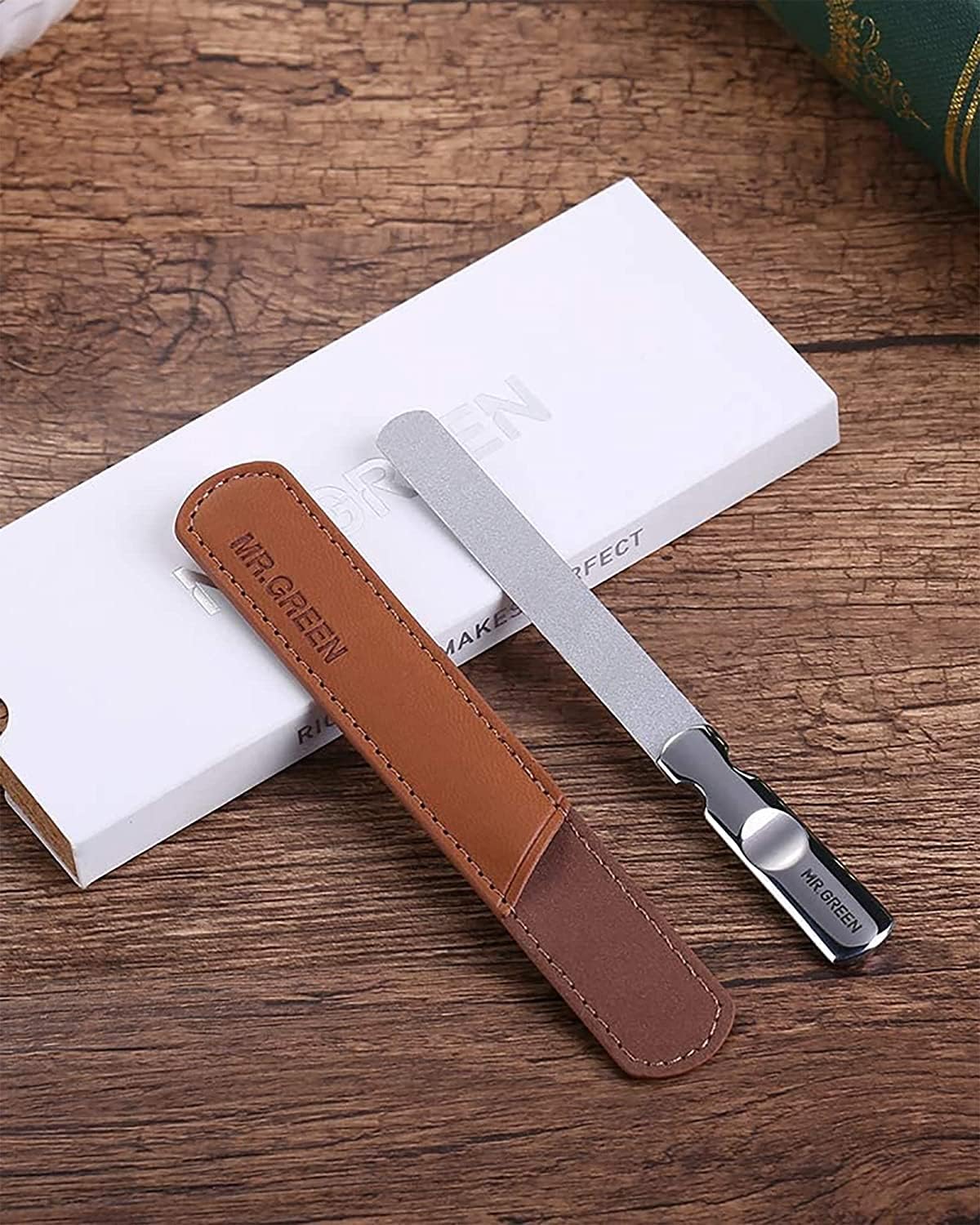 MR.GREEN next to ruler to show compact size and portability