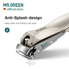 MR.GREEN side view highlighting anti-splash chamber for cleaner trimming