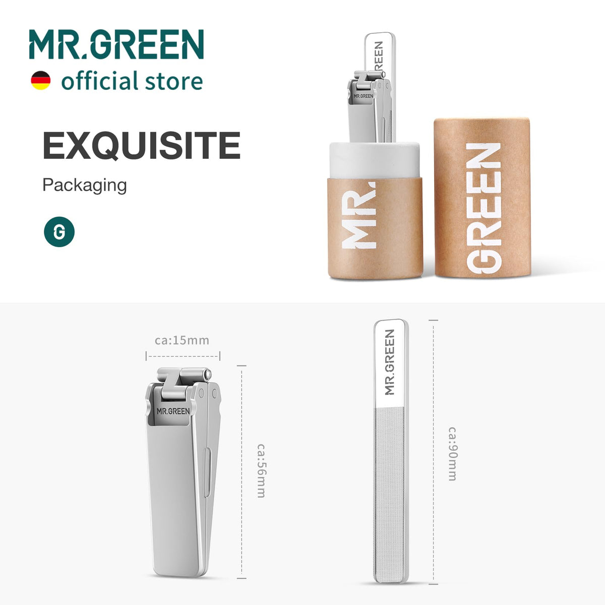MR.GREEN in travel pouch lifestyle shot illustrating easy carry and protection