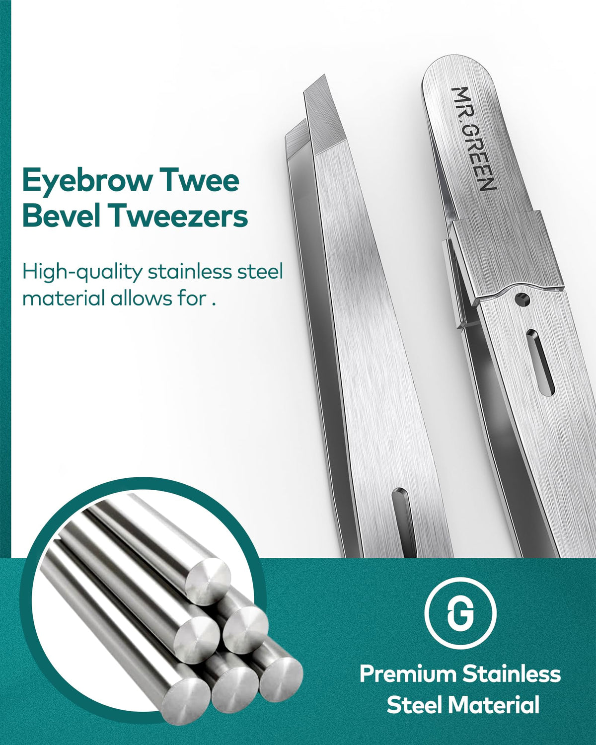 MR.GREEN tweezers extracting ingrown hair for targeted removal and comfort