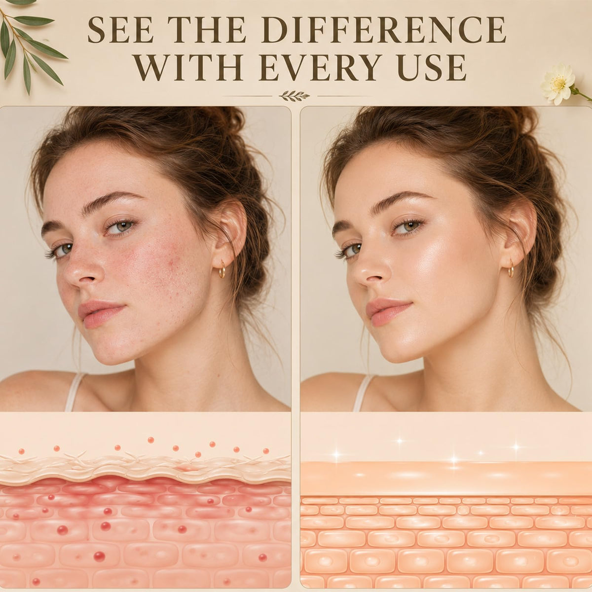 MROUVIK applied to cheek showing gentle face absorption