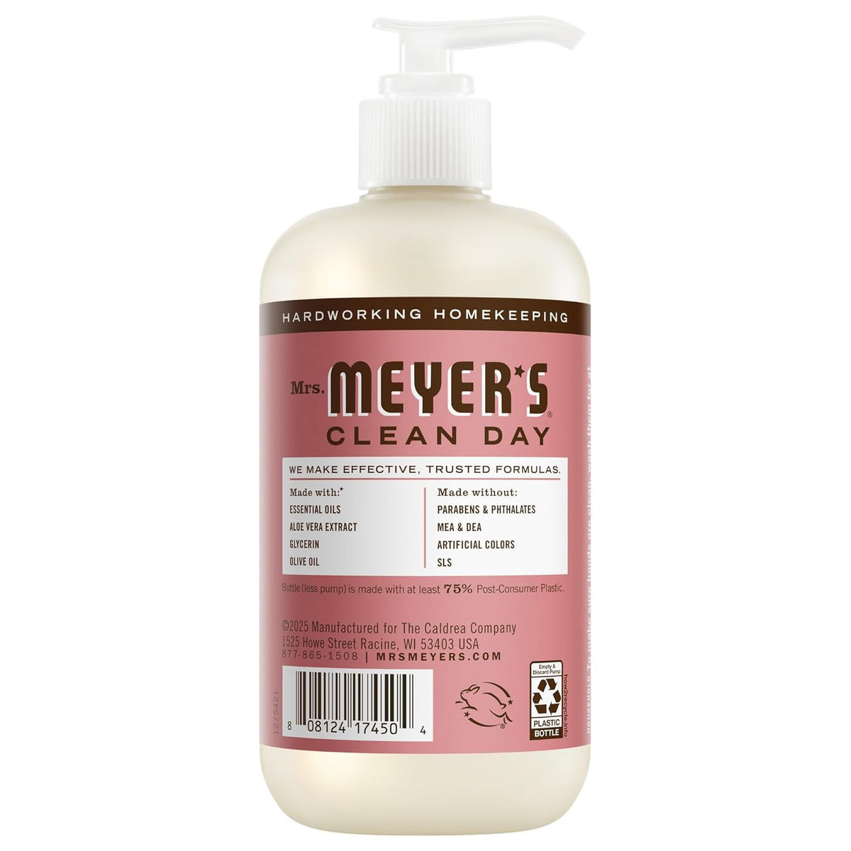 Mrs. MEYER'S Basil bottle on a kitchen counter suggesting fresh, grease-fighting benefit