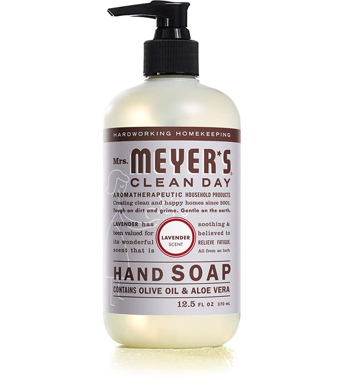 Mrs. MEYER'S Basil bottle beside fresh basil highlighting herbal fragrance and odor-fighting benefit